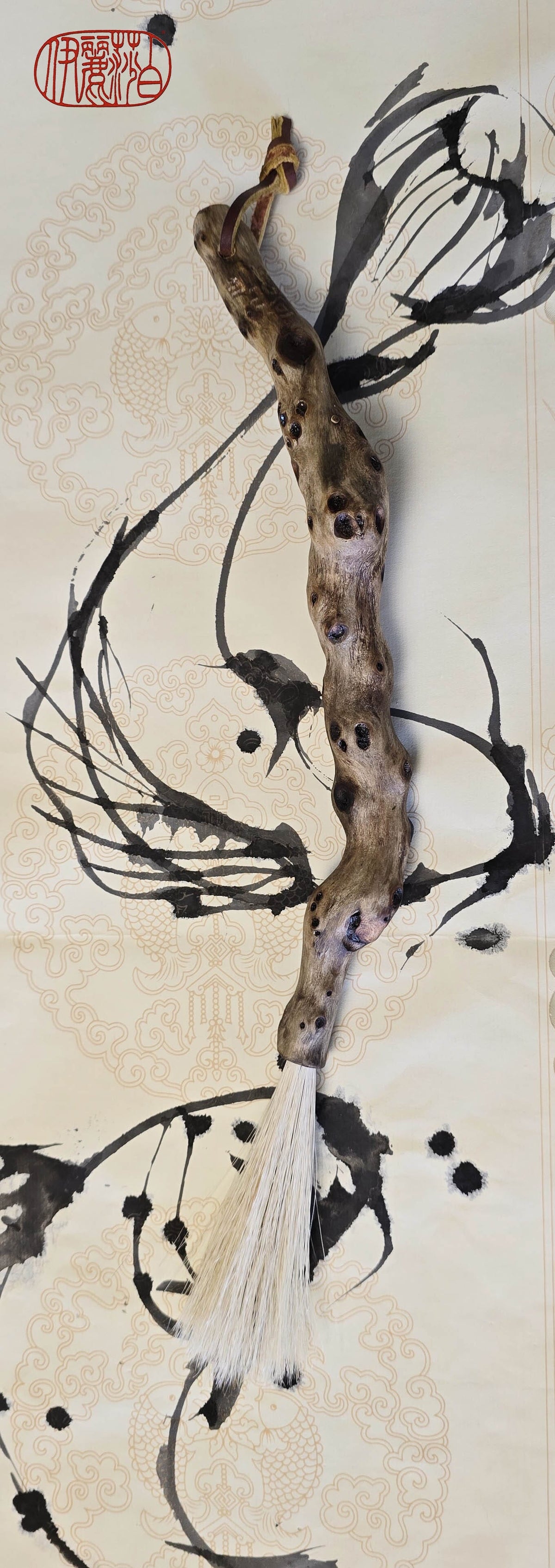 Handmade Driftwood White Horsehair Sumi-e Brush Paintbrushes Elizabeth Schowachert Art