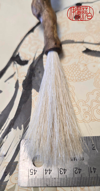 Handmade Driftwood White Horsehair Sumi-e Brush Paintbrushes Elizabeth Schowachert Art
