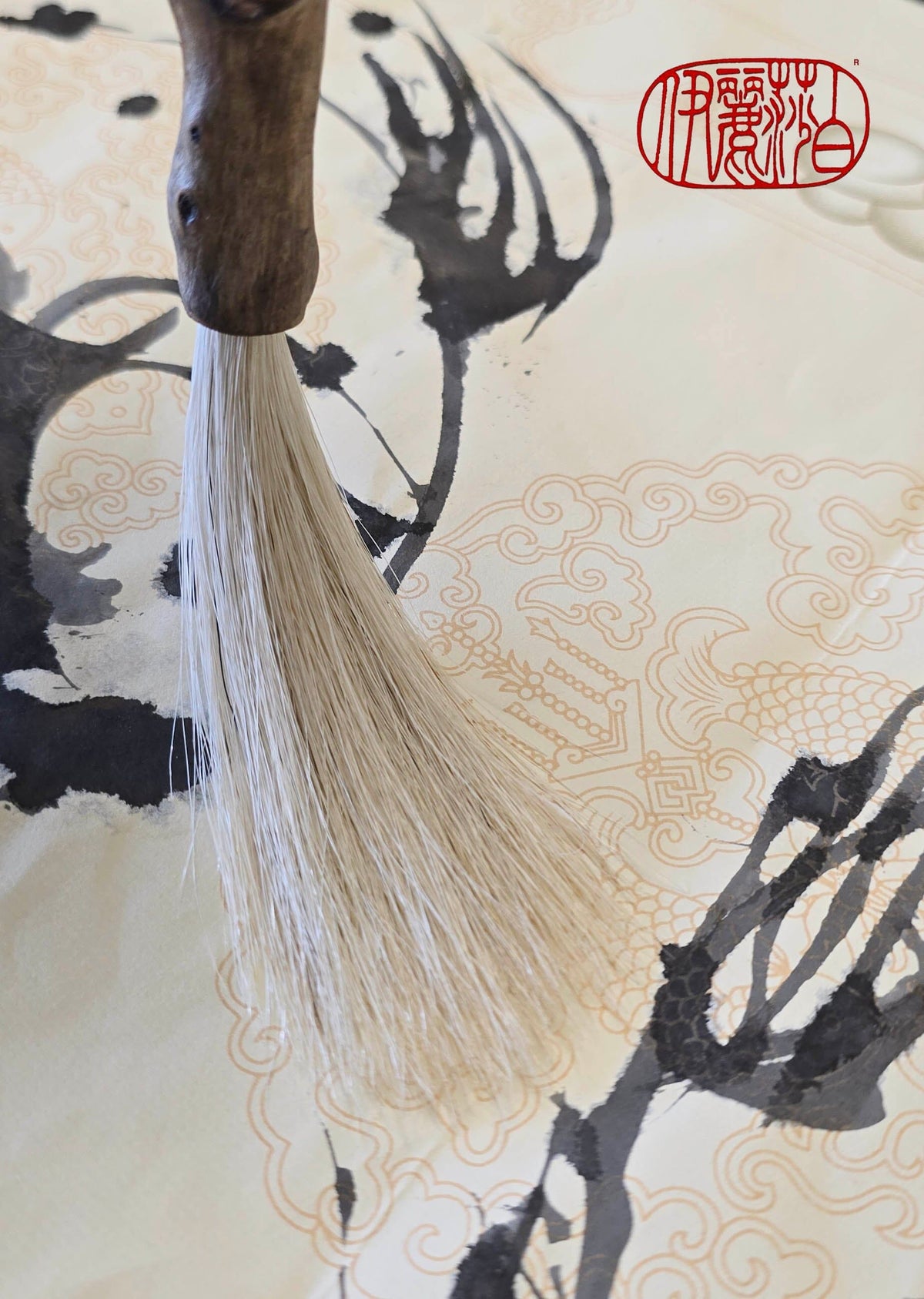 Handmade Driftwood White Horsehair Sumi-e Brush Paintbrushes Elizabeth Schowachert Art