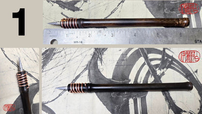 Handmade Pointed Stylus – Driftwood and Black Bamboo Sgraffito and Incising Tool Elizabeth Schowachert Art