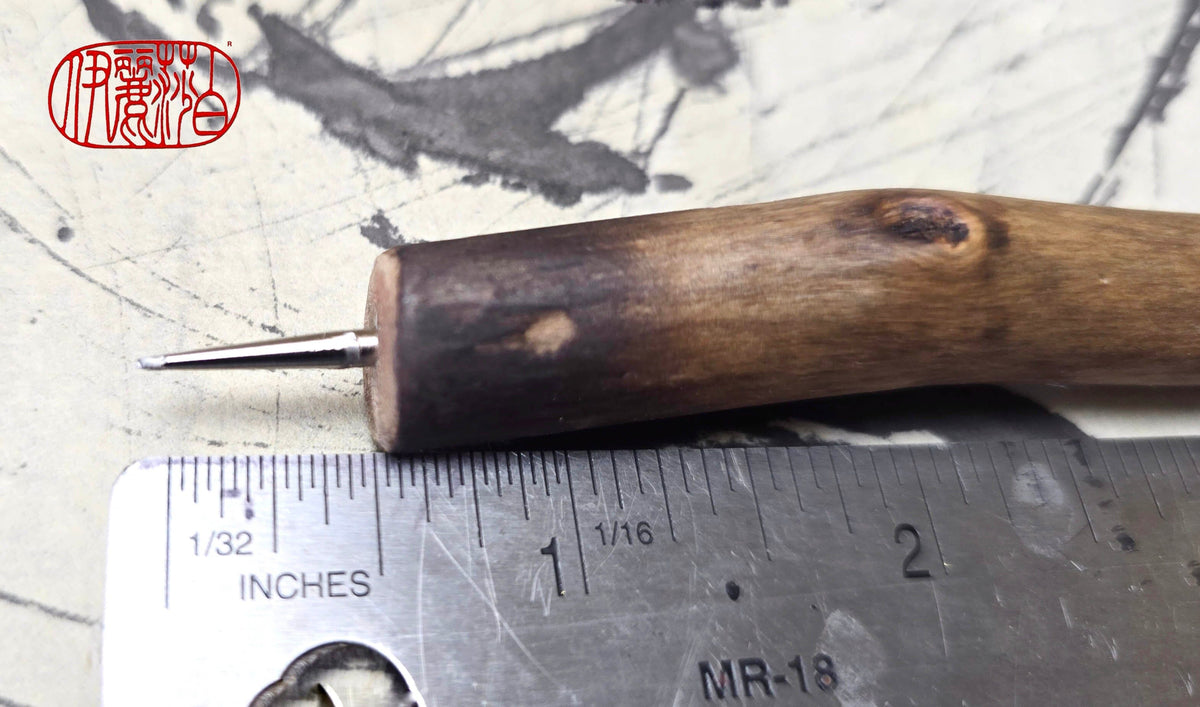 Handmade Pointed Stylus – Driftwood and Black Bamboo Sgraffito and Incising Tool Elizabeth Schowachert Art