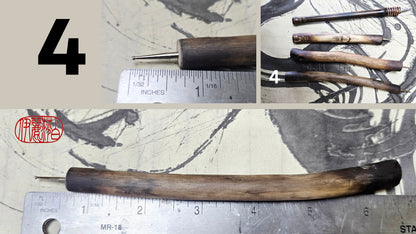 Handmade Pointed Stylus – Driftwood and Black Bamboo Sgraffito and Incising Tool Elizabeth Schowachert Art