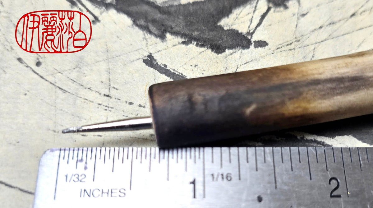 Handmade Pointed Stylus – Driftwood and Black Bamboo Sgraffito and Incising Tool Elizabeth Schowachert Art