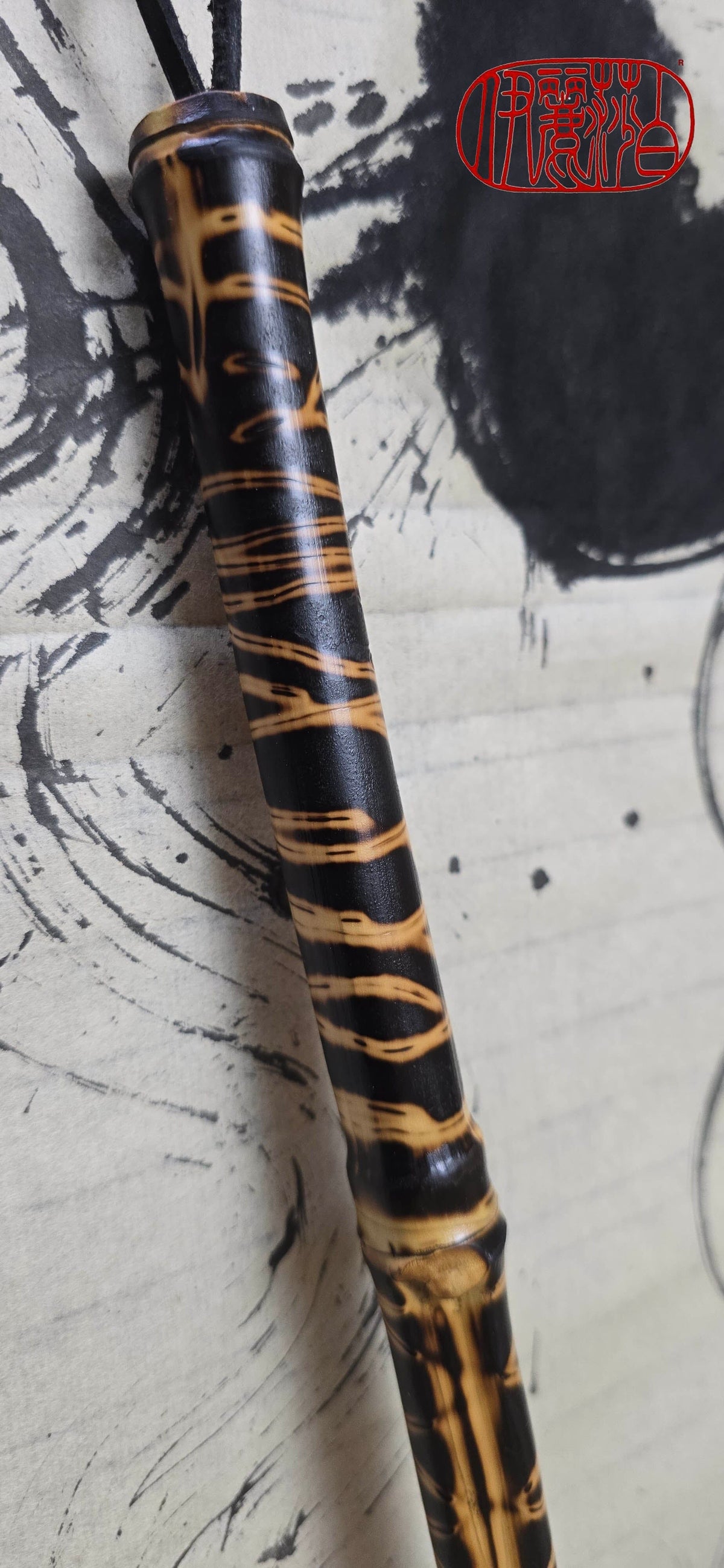 Handmade Sumi-e Brush with Natural Bristle and Burned Bamboo Handle Paintbrush Elizabeth Schowachert Art