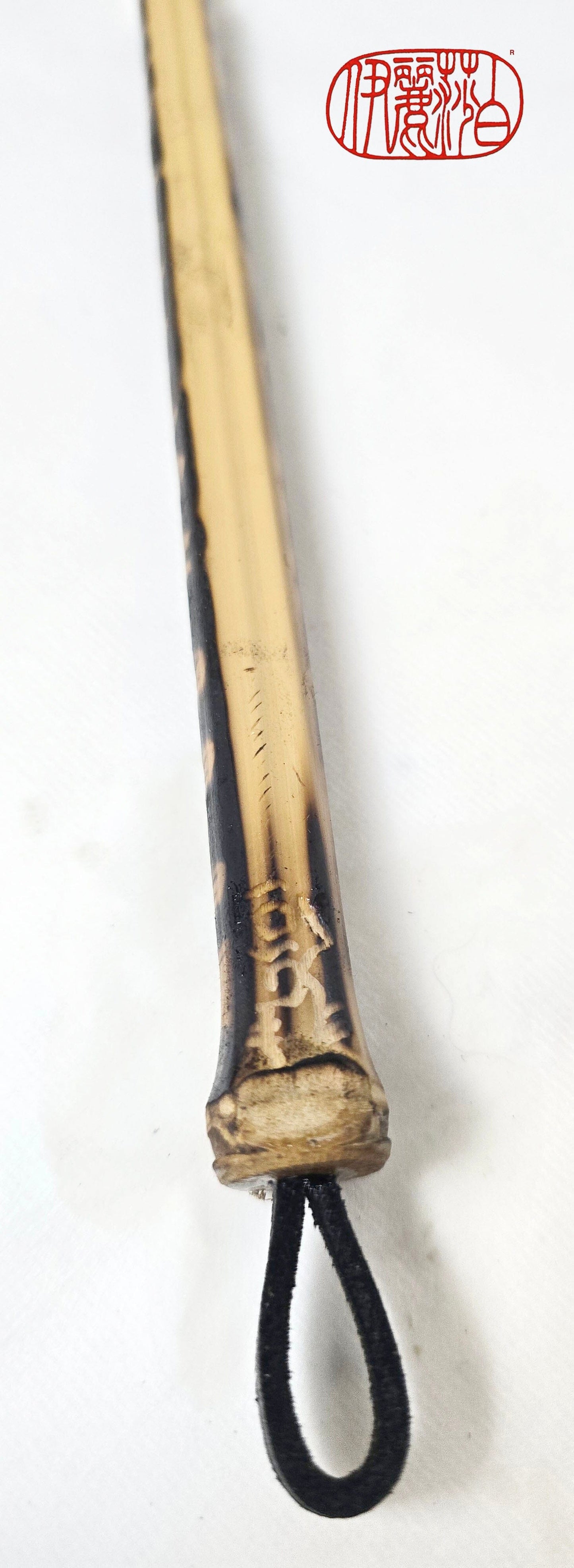 Handmade Sumi-Style Brush – Skunk Hair with Extended Fine Line Core and Bamboo Handle Paintbrush Elizabeth Schowachert Art
