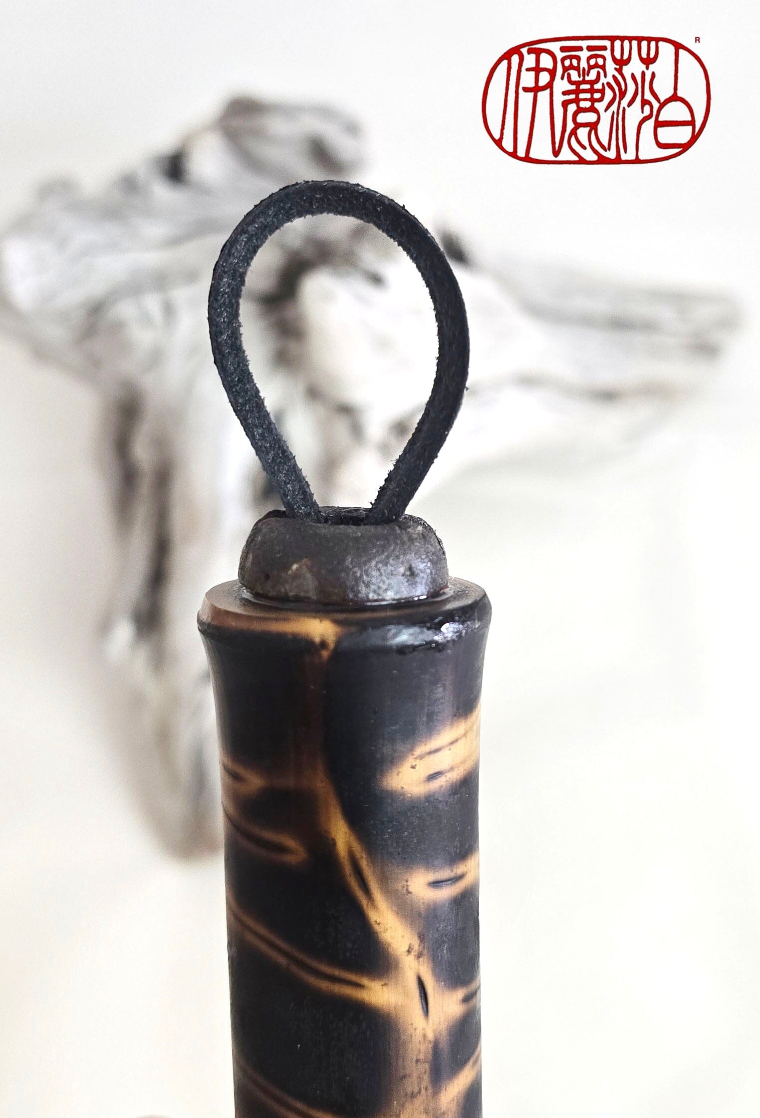 Horsehair Mark-Making Brush — Burned Bamboo Handle Paintbrush Elizabeth Schowachert Art