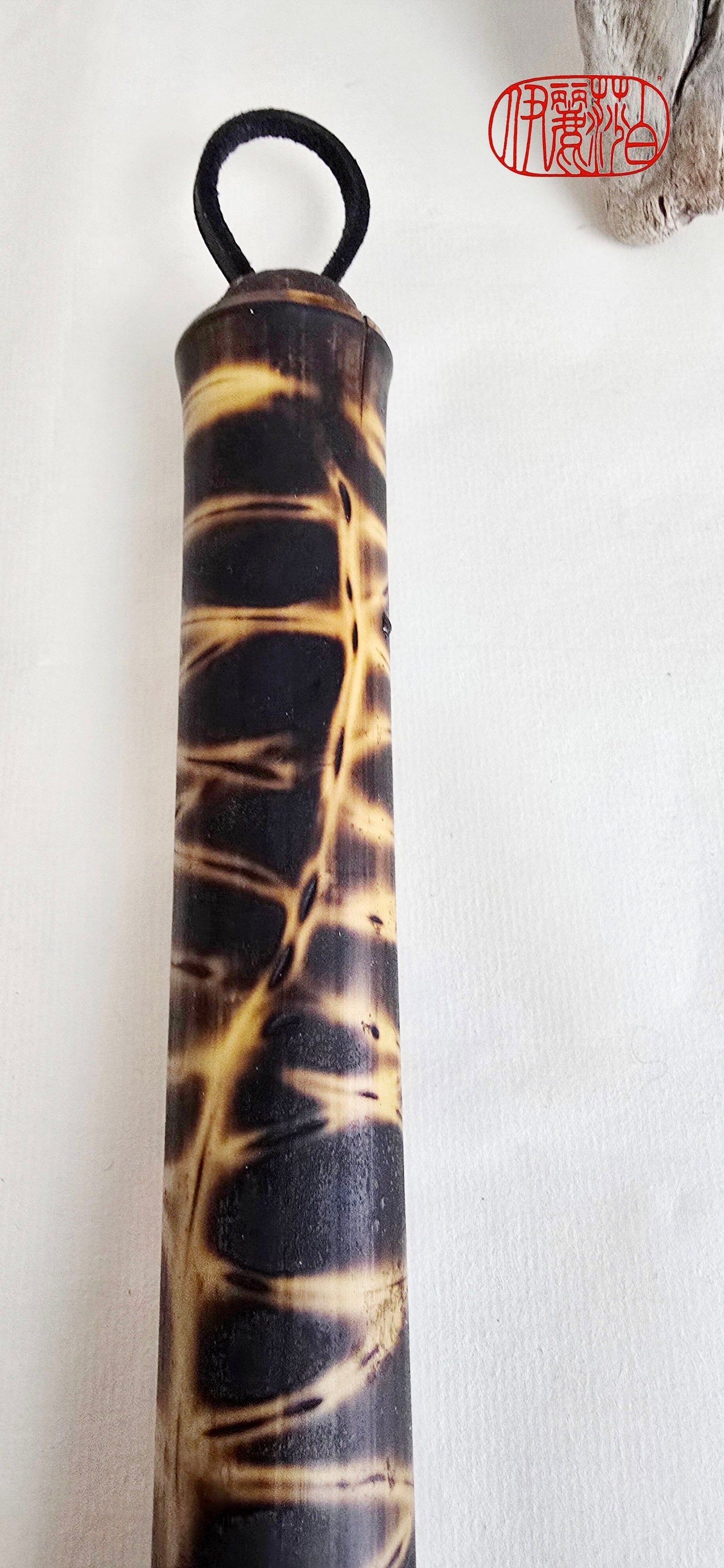 Horsehair Mark-Making Brush — Burned Bamboo Handle Paintbrush Elizabeth Schowachert Art