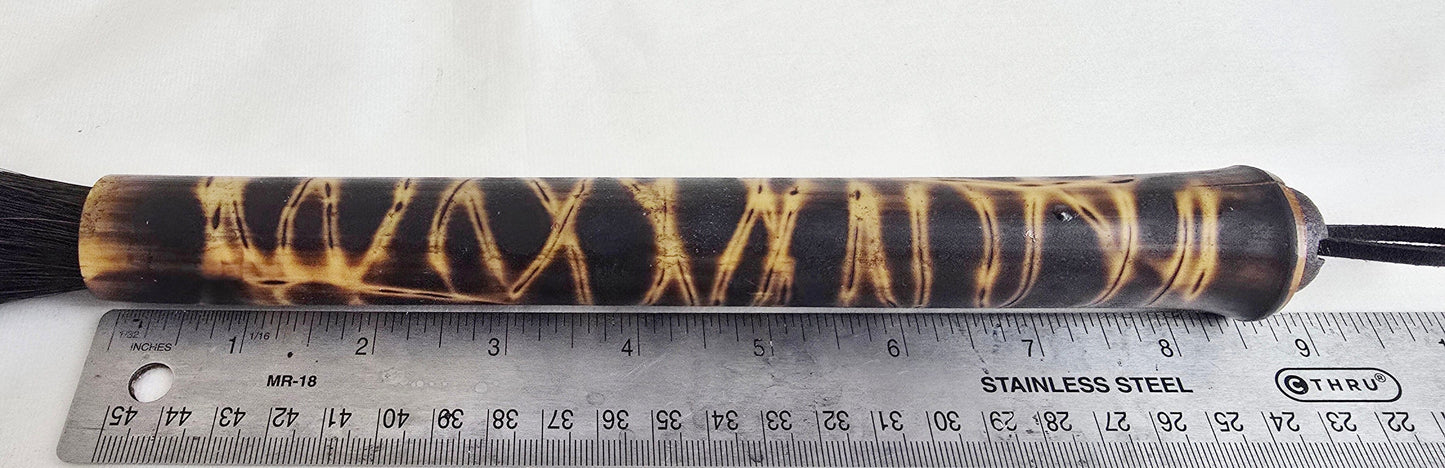 Horsehair Mark-Making Brush — Burned Bamboo Handle Paintbrush Elizabeth Schowachert Art