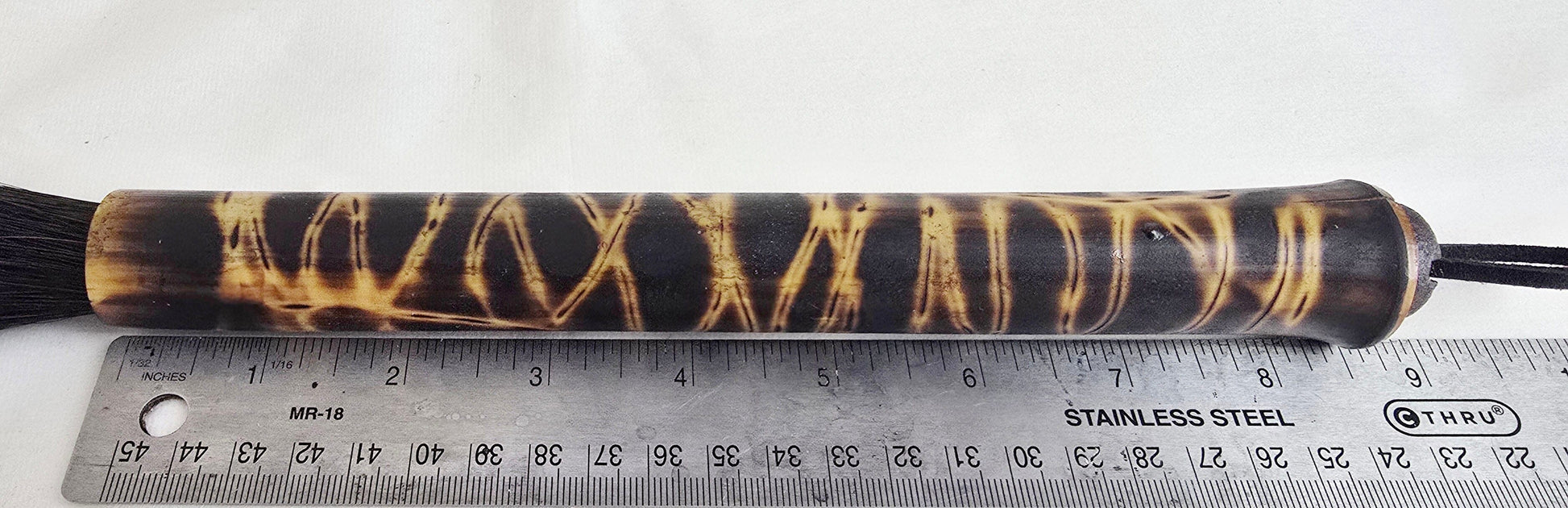 Horsehair Mark-Making Brush — Burned Bamboo Handle Paintbrush Elizabeth Schowachert Art