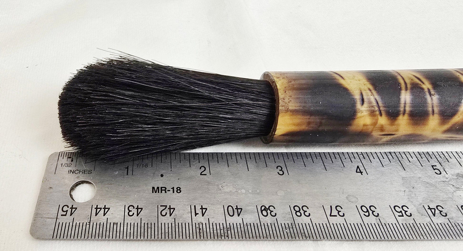 Horsehair Mark-Making Brush — Burned Bamboo Handle Paintbrush Elizabeth Schowachert Art