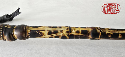 Horsehair Sumi-e Paintbrush with Ceramic Ferrule With Metallic Green Glaze Art & Crafting Tools Elizabeth Schowachert Art