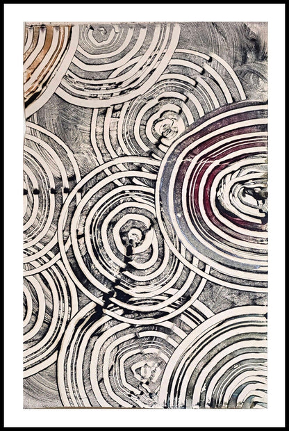 Intervals — Encaustic Monotype on Handmade Bamboo Paper Artwork Elizabeth Schowachert Art