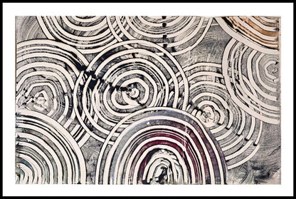 Intervals — Encaustic Monotype on Handmade Bamboo Paper Artwork Elizabeth Schowachert Art