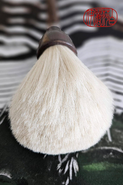 Large Goat Hair Mop Brush with Driftwood Handle Painter's Brush Elizabeth Schowachert Art