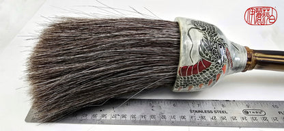 Large Sumi-Style Premium Horsehair Painter's Brush With Dragon Ferrule Elizabeth Schowachert Art