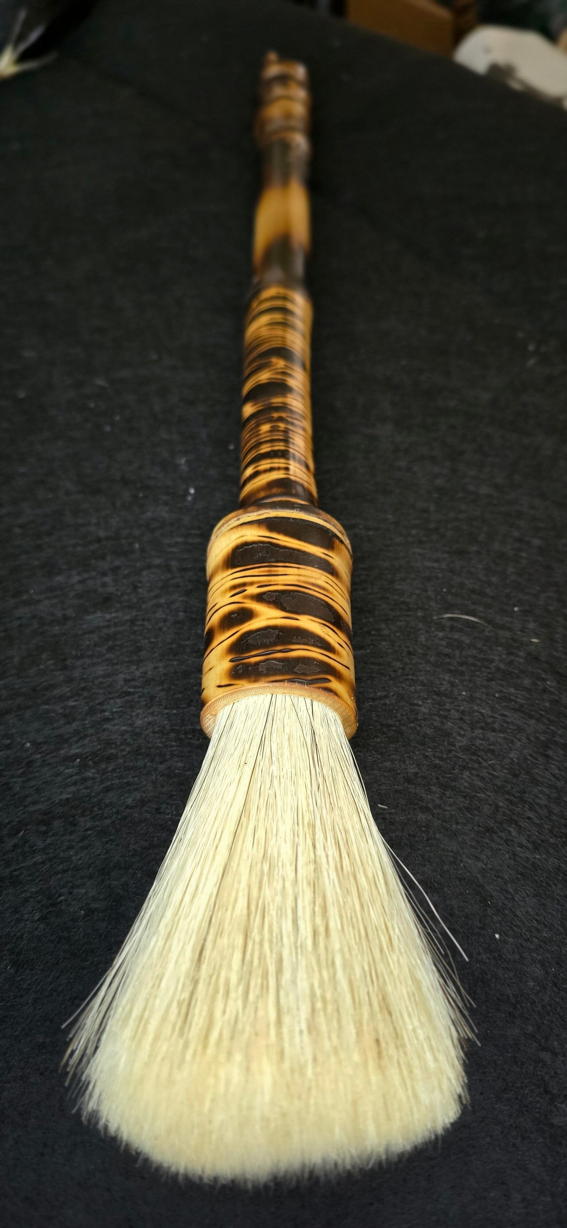 Large White Horsehair Sumi-e Brush | Bamboo Handle & Ferrule Paintbrush Elizabeth Schowachert Art