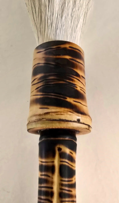 Large White Horsehair Sumi-e Brush | Bamboo Handle & Ferrule Paintbrush Elizabeth Schowachert Art