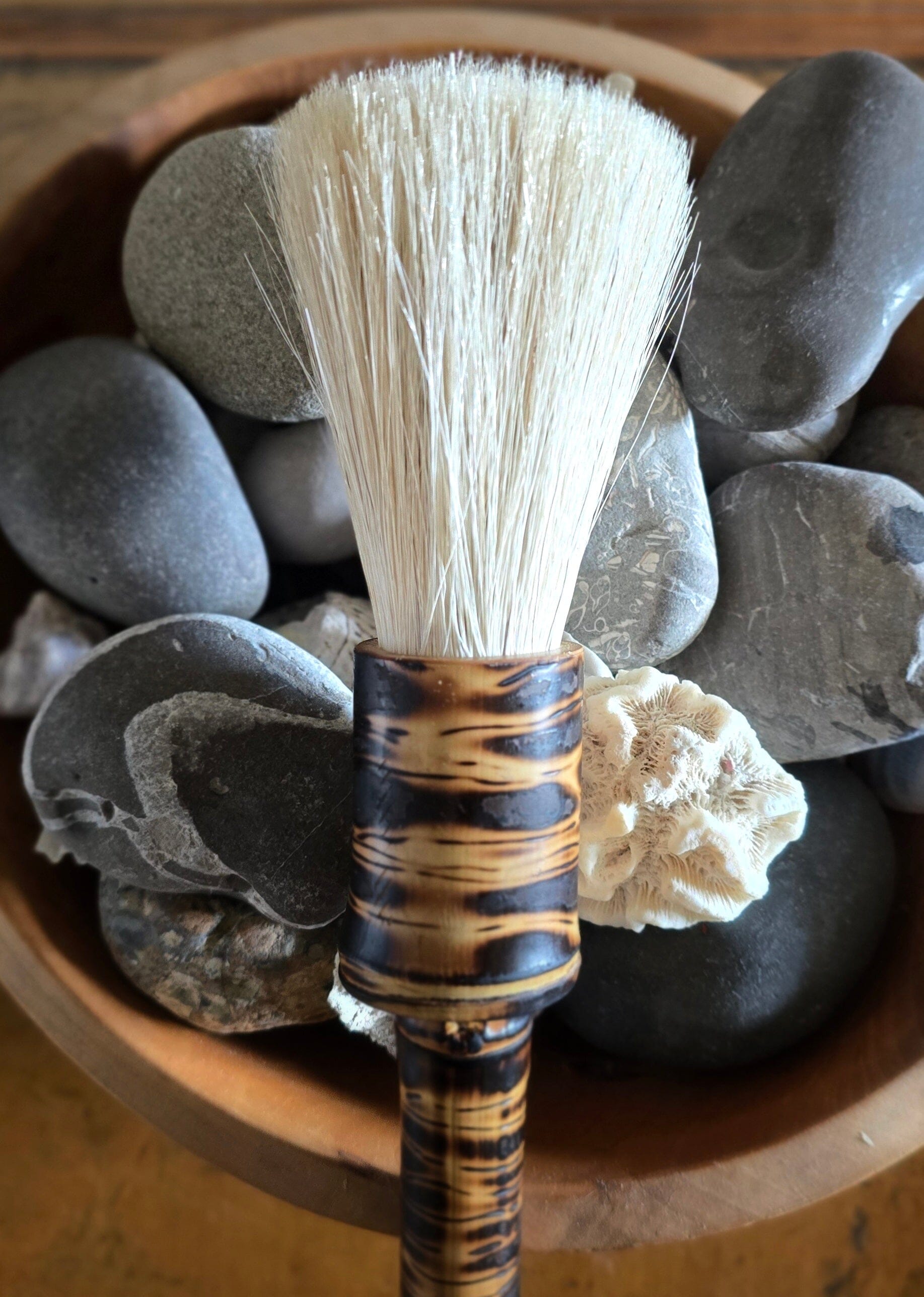 Large White Horsehair Sumi-e Brush | Bamboo Handle & Ferrule Paintbrush Elizabeth Schowachert Art