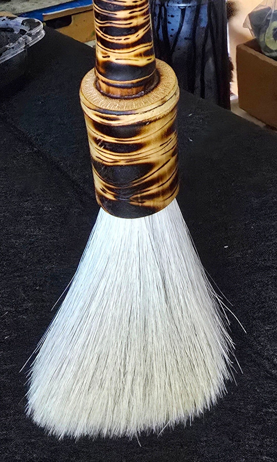 Large White Horsehair Sumi-e Brush | Bamboo Handle & Ferrule Paintbrush Elizabeth Schowachert Art