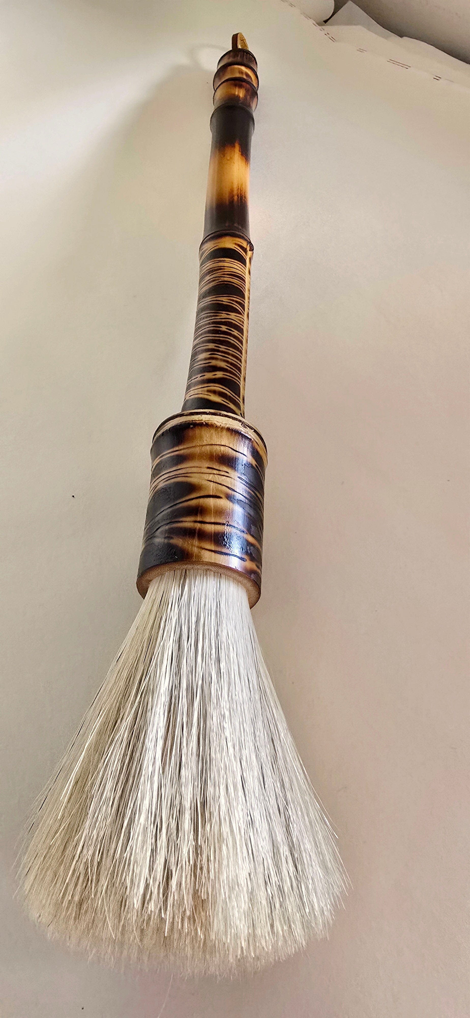 Large White Horsehair Sumi-e Brush | Bamboo Handle & Ferrule Paintbrush Elizabeth Schowachert Art
