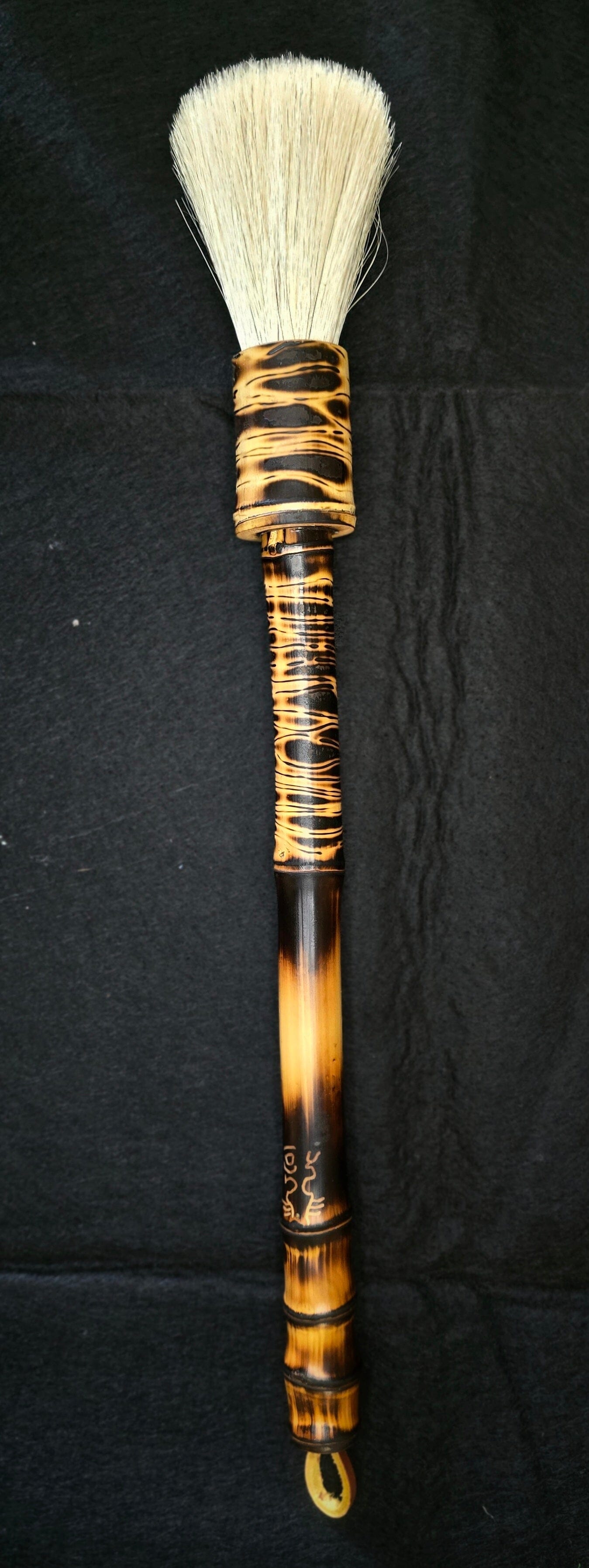 Large White Horsehair Sumi-e Brush | Bamboo Handle & Ferrule Paintbrush Elizabeth Schowachert Art