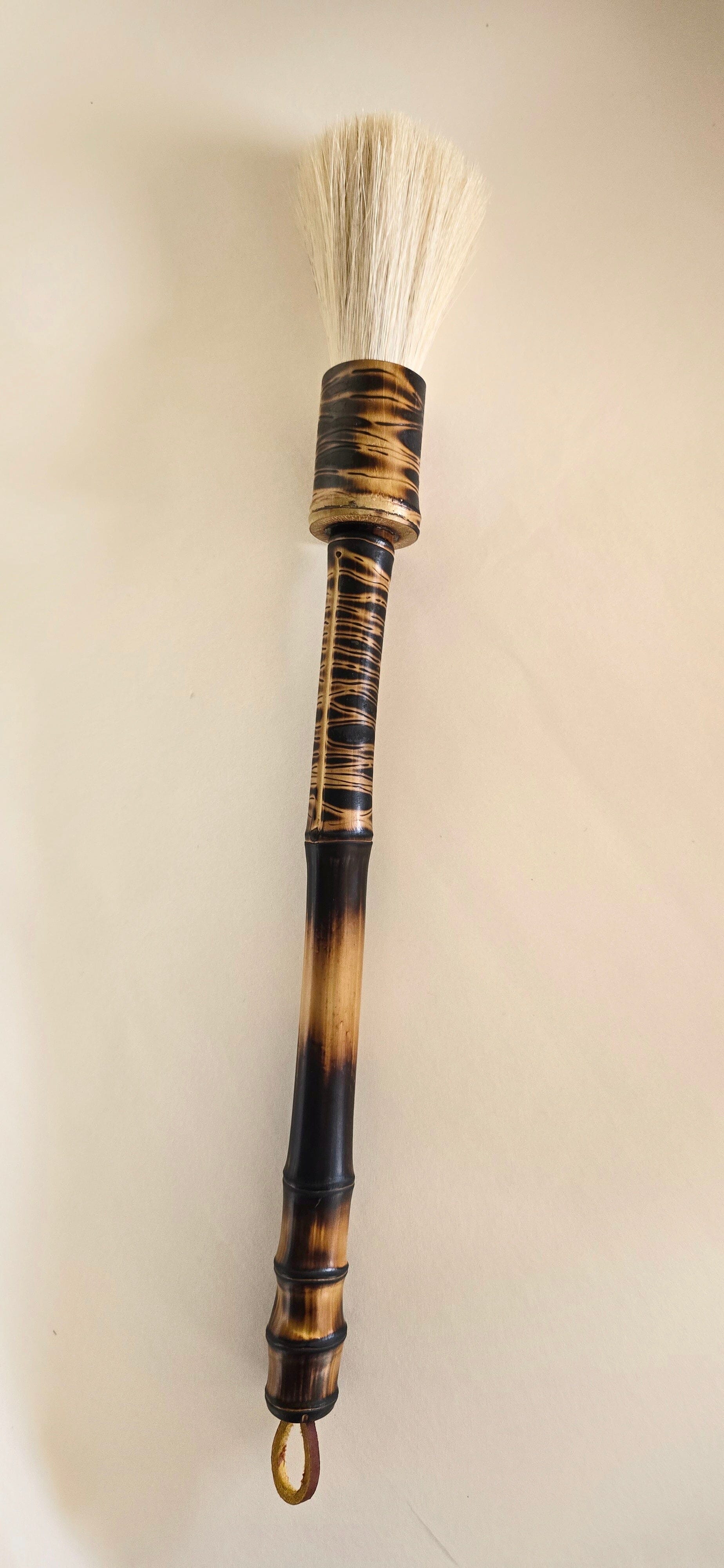 Large White Horsehair Sumi-e Brush | Bamboo Handle & Ferrule Paintbrush Elizabeth Schowachert Art