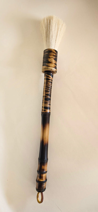 Large White Horsehair Sumi-e Brush | Bamboo Handle & Ferrule Paintbrush Elizabeth Schowachert Art