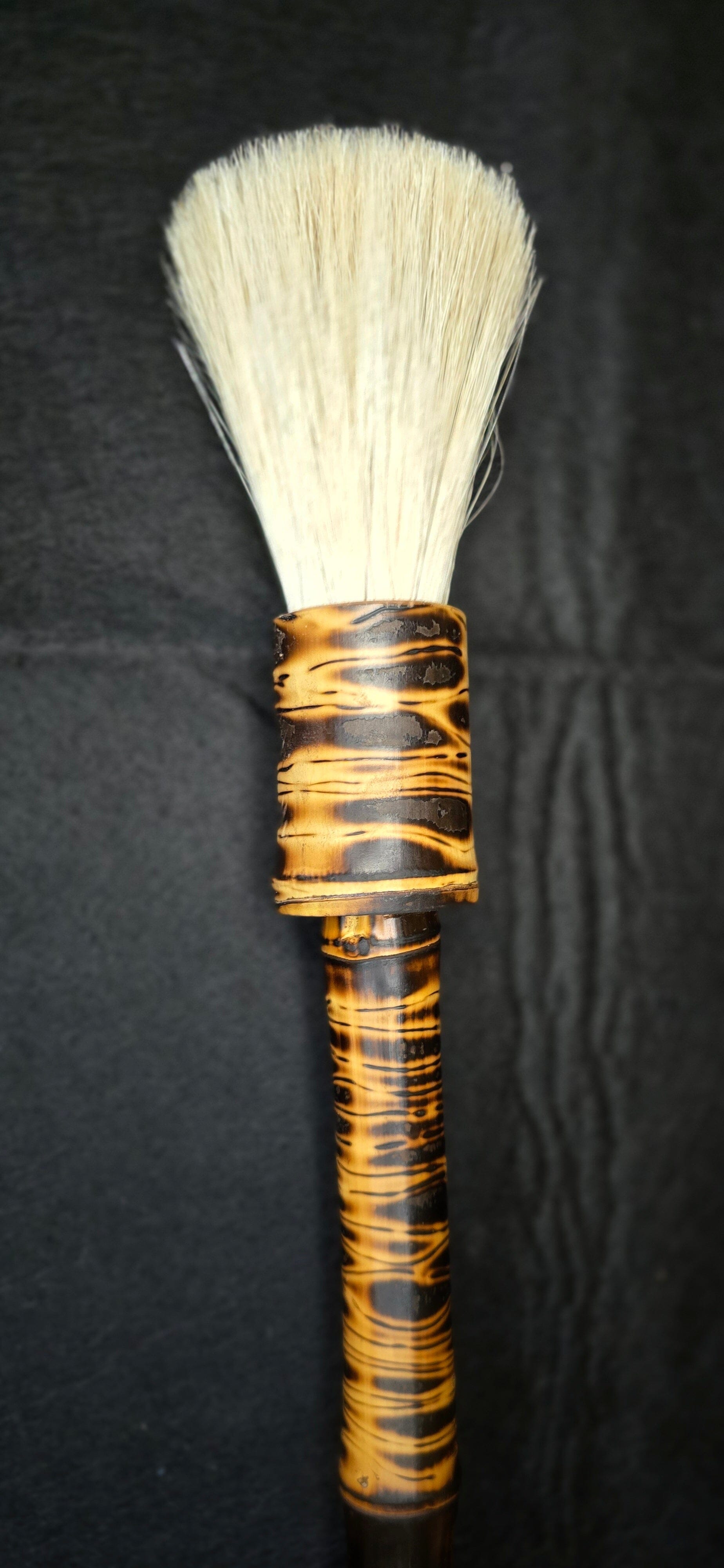 Large White Horsehair Sumi-e Brush | Bamboo Handle & Ferrule Paintbrush Elizabeth Schowachert Art