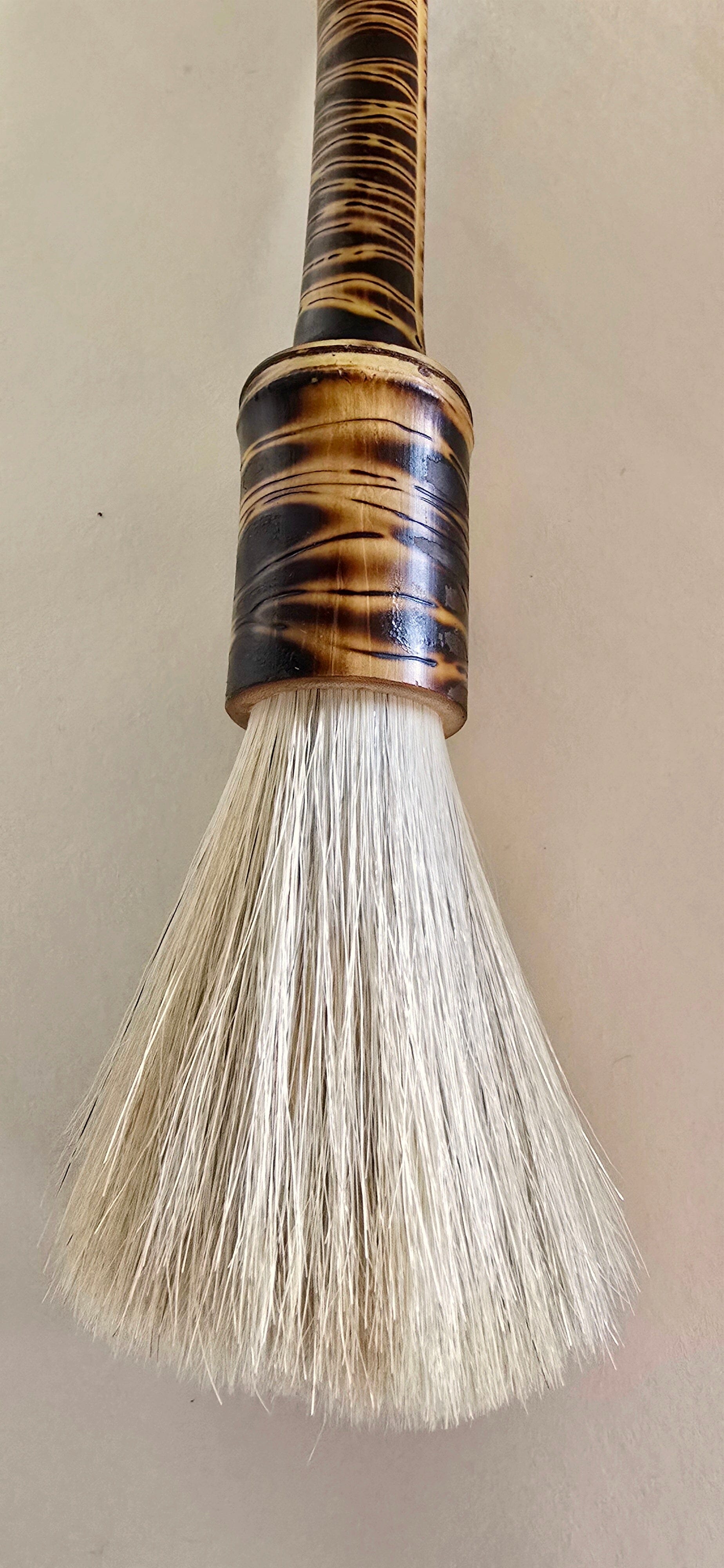 Large White Horsehair Sumi-e Brush | Bamboo Handle & Ferrule Paintbrush Elizabeth Schowachert Art