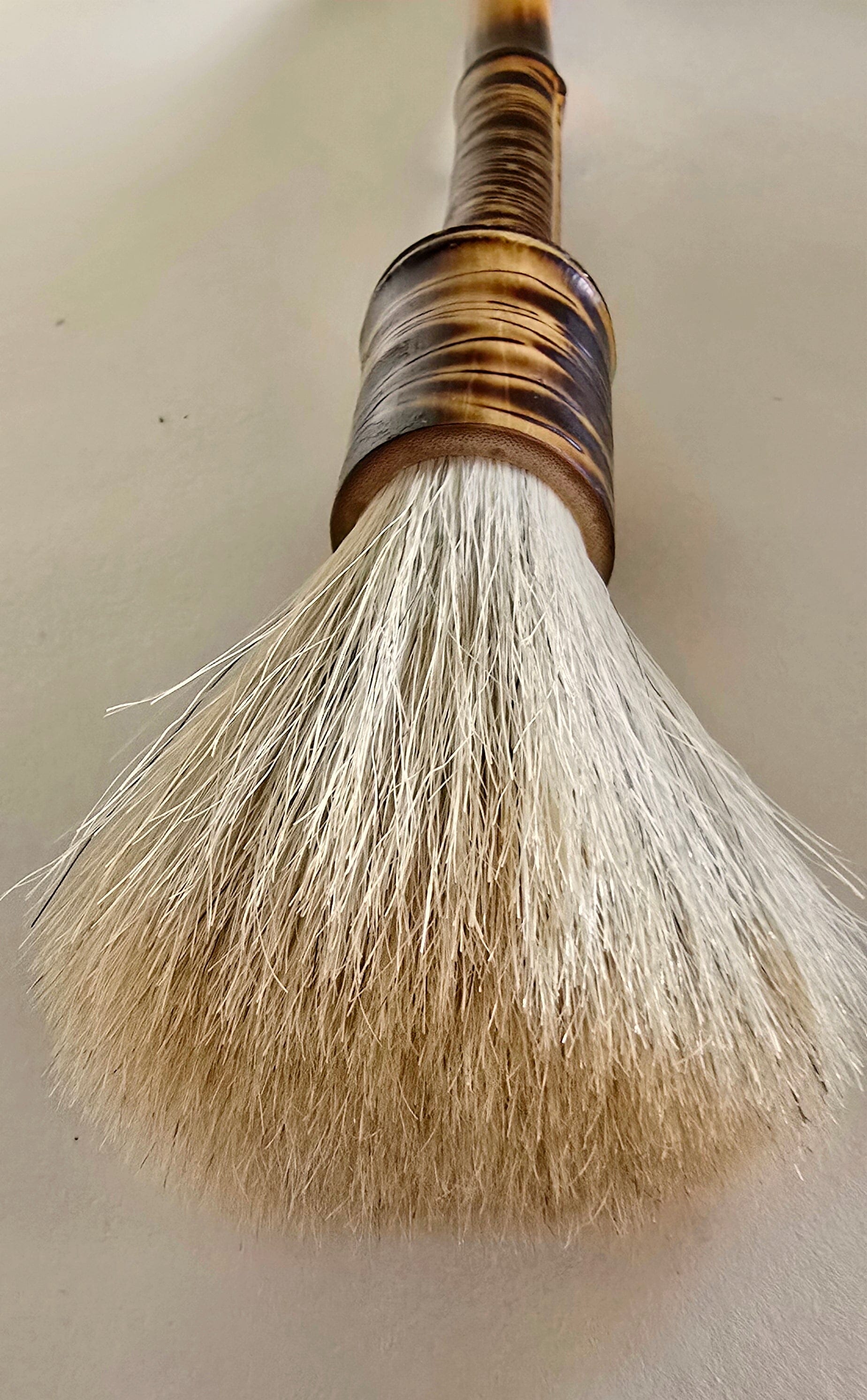 Large White Horsehair Sumi-e Brush | Bamboo Handle & Ferrule Paintbrush Elizabeth Schowachert Art