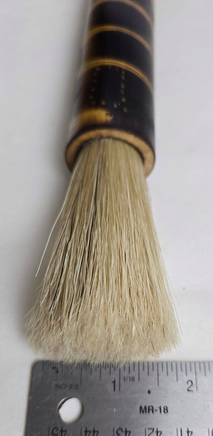 Marabou Feather Brush – Burned Bamboo Handle Paintbrushes Elizabeth Schowachert Art