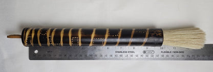 Marabou Feather Brush – Burned Bamboo Handle Paintbrushes Elizabeth Schowachert Art