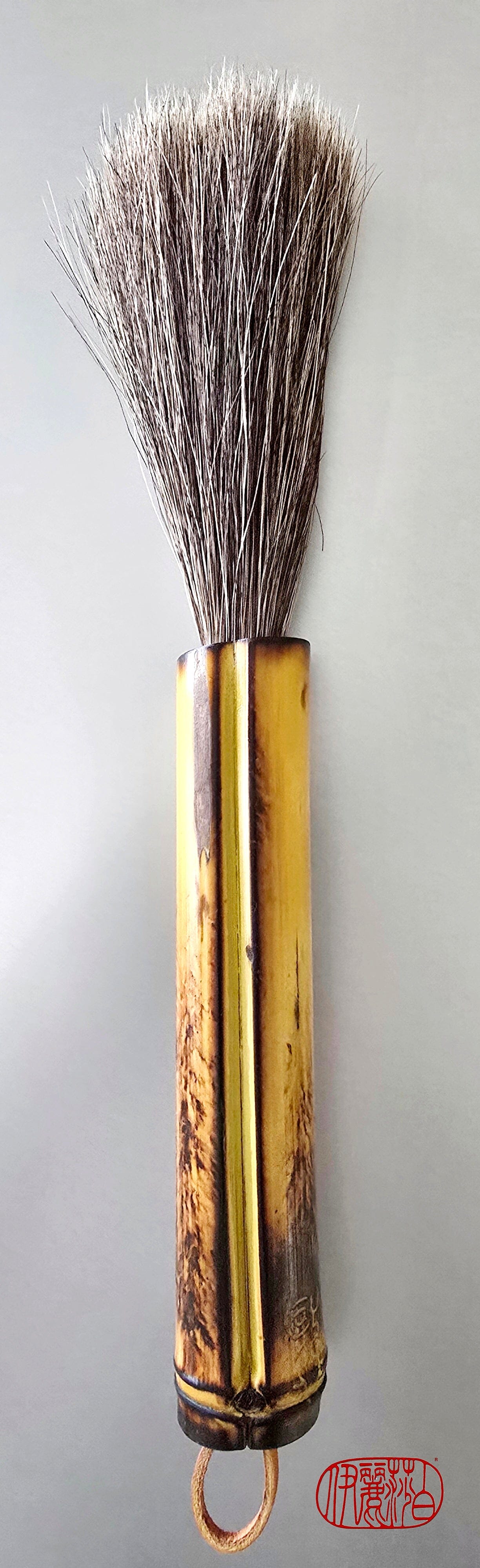 Mixed Grey Premium Horsehair Sumi-e Paintbrush With Bamboo Handle Paint Brush Elizabeth Schowachert Art