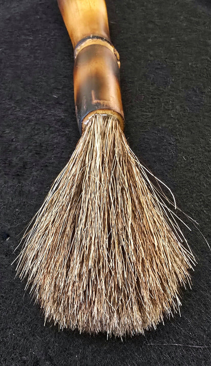 Mixed Horsehair Brush – Bamboo Handle with Leather Hanging Strap Paintbrushes Elizabeth Schowachert Art