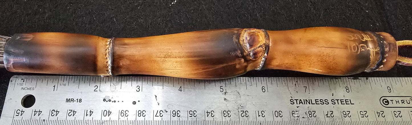 Mixed Horsehair Brush – Bamboo Handle with Leather Hanging Strap Paintbrushes Elizabeth Schowachert Art