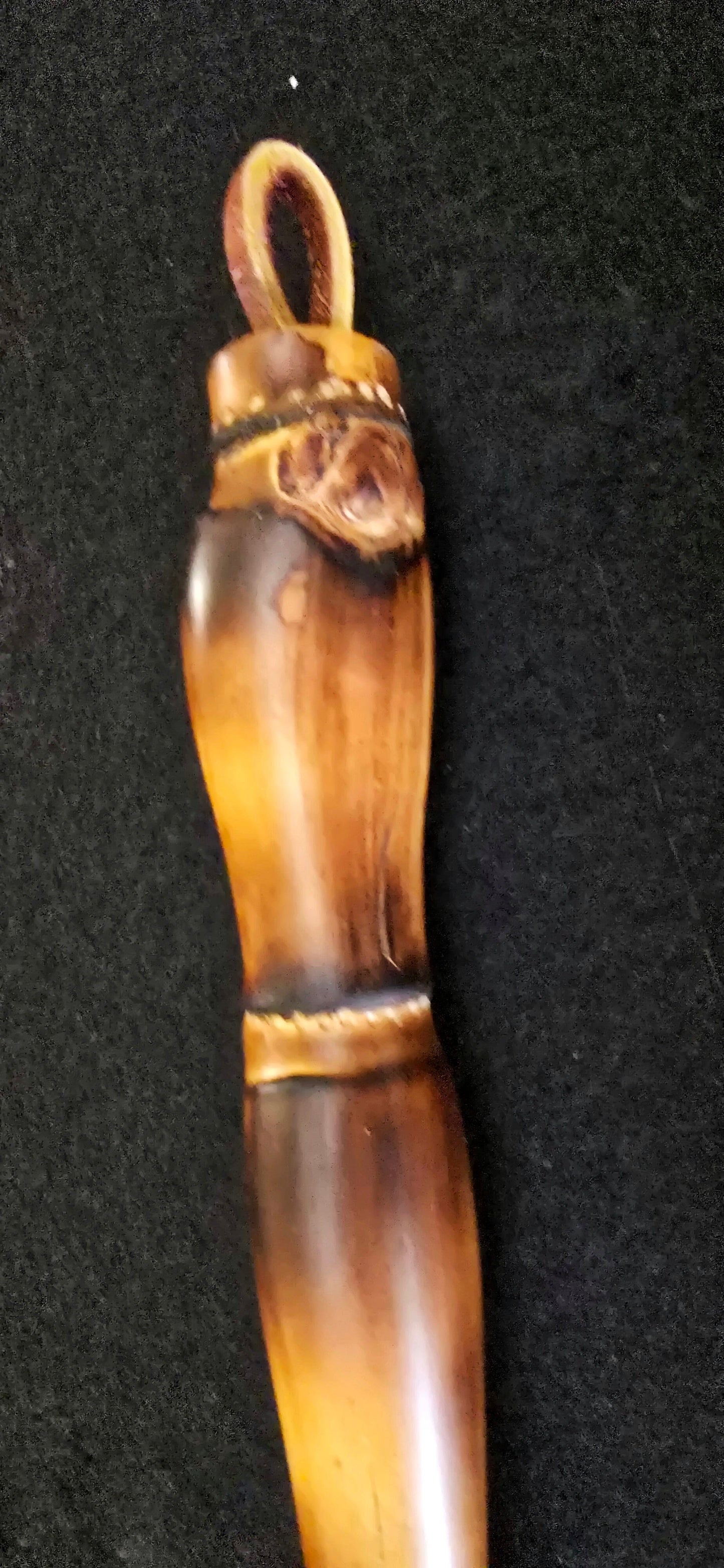 Mixed Horsehair Brush – Bamboo Handle with Leather Hanging Strap Paintbrushes Elizabeth Schowachert Art