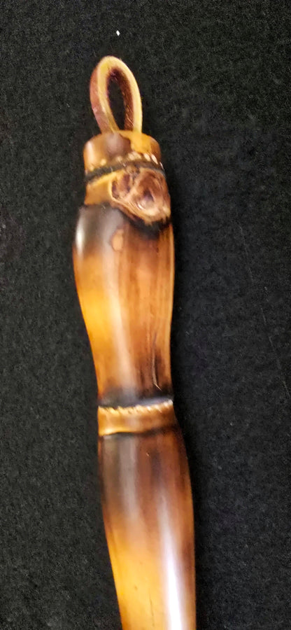 Mixed Horsehair Brush – Bamboo Handle with Leather Hanging Strap Paintbrushes Elizabeth Schowachert Art