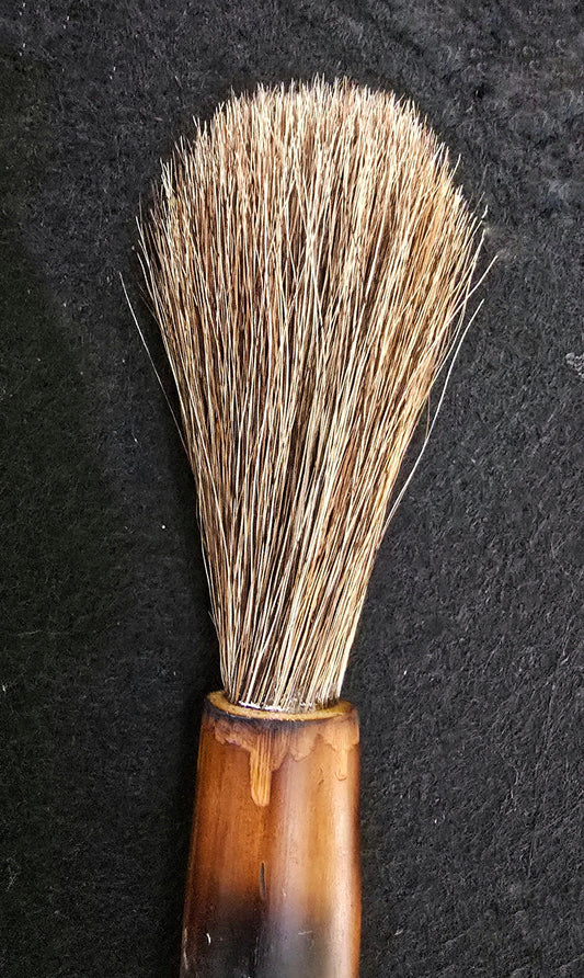 Mixed Horsehair Brush – Bamboo Handle with Leather Hanging Strap Paintbrushes Elizabeth Schowachert Art
