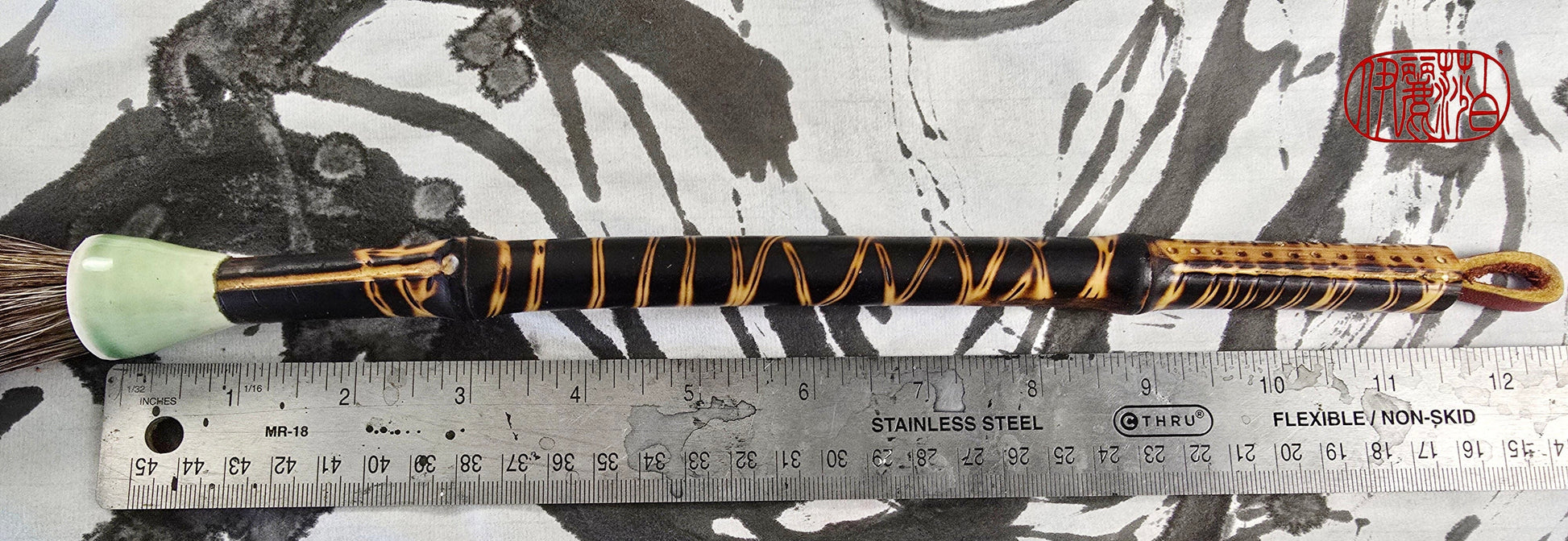 Mixed Horsehair Brush with Bamboo Handle and Ceramic Ferrule Paintbrush Elizabeth Schowachert Art