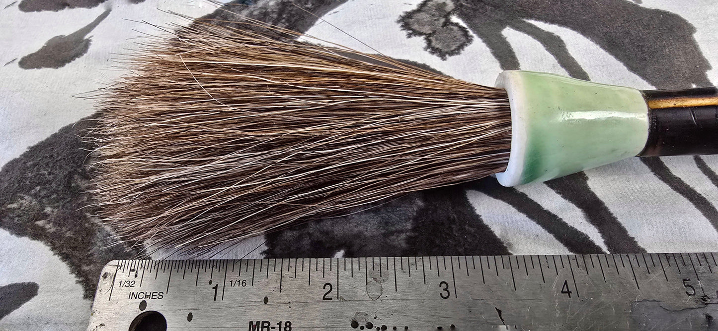 Mixed Horsehair Brush with Bamboo Handle and Ceramic Ferrule Paintbrush Elizabeth Schowachert Art
