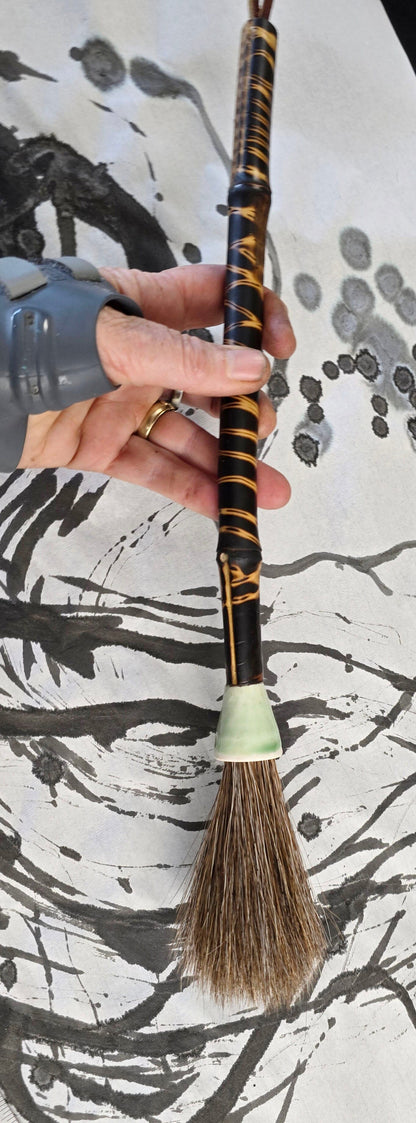 Mixed Horsehair Brush with Bamboo Handle and Ceramic Ferrule Paintbrush Elizabeth Schowachert Art