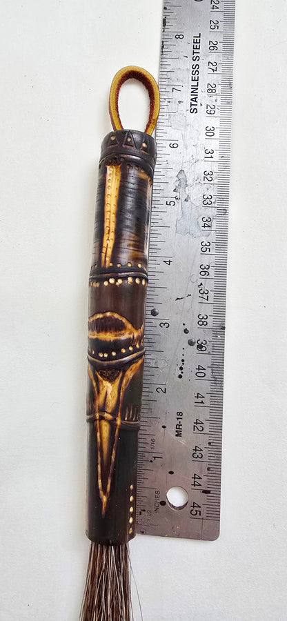 Mixed Horsehair Brush with Engraved Bamboo Handle Paintbrushes Elizabeth Schowachert Art