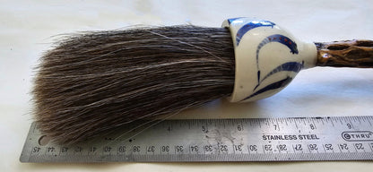 Mixed Horsehair Traditional Tapered Sumi Paintbrush with Ceramic Ferrule Paintbrush Elizabeth Schowachert Art