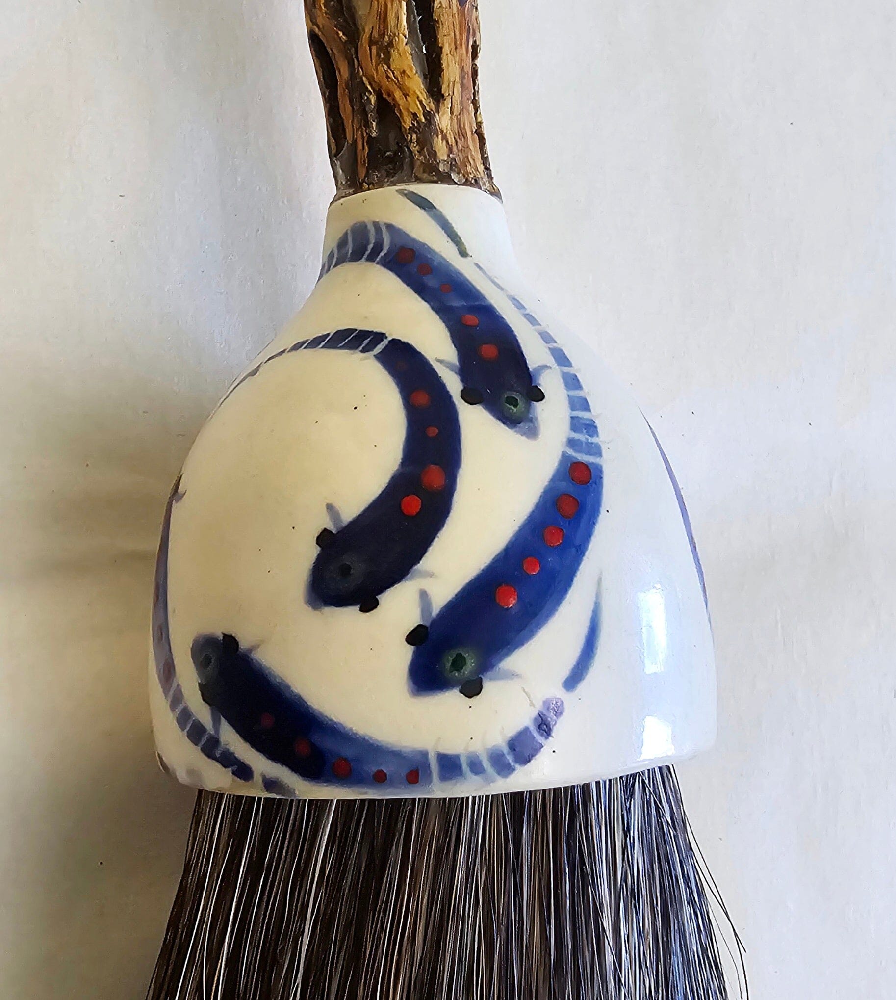 Mixed Horsehair Traditional Tapered Sumi Paintbrush with Ceramic Ferrule Paintbrush Elizabeth Schowachert Art