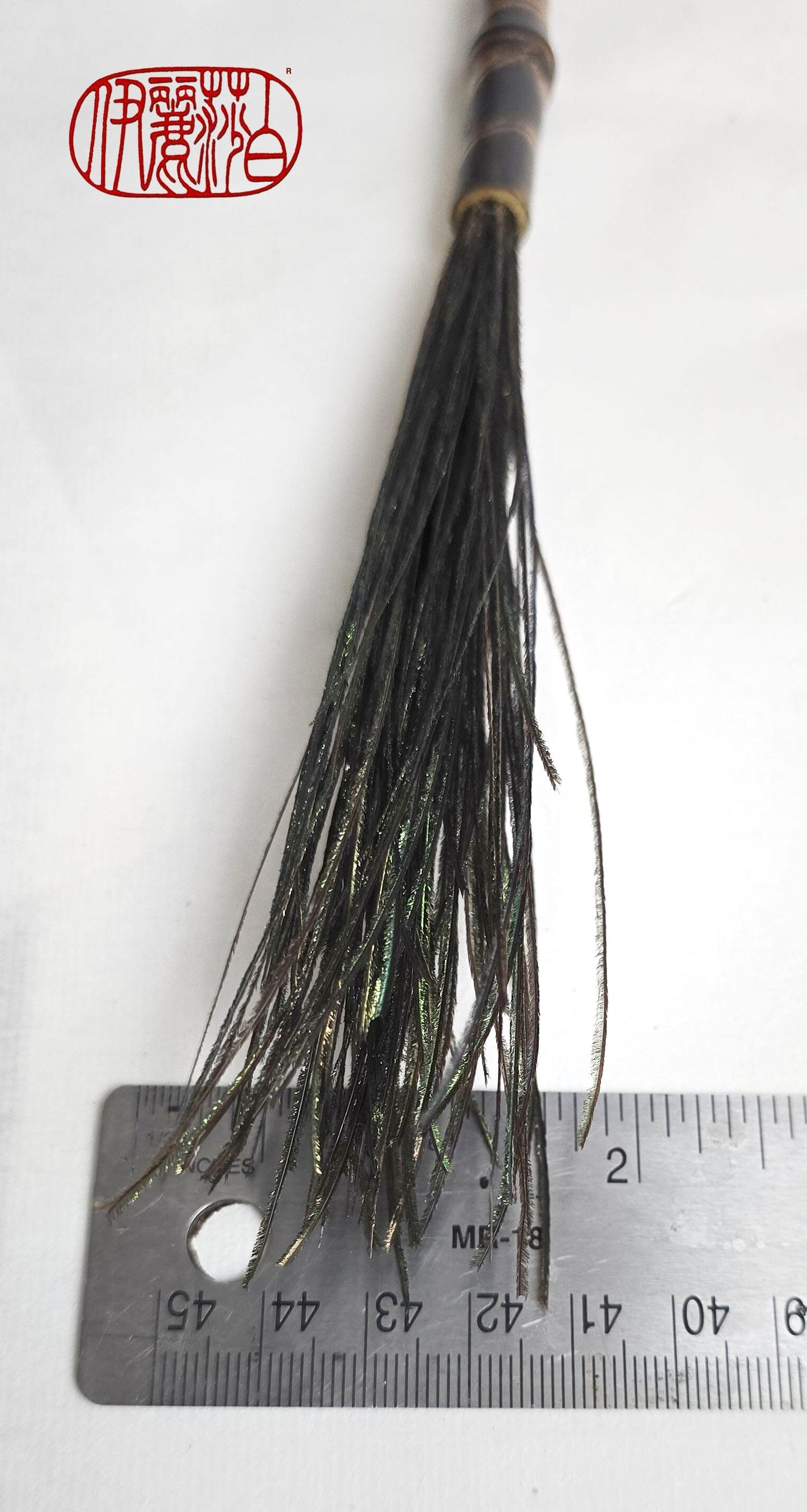 Peacock Feather Brush – Bamboo Handle Paintbrushes Elizabeth Schowachert Art