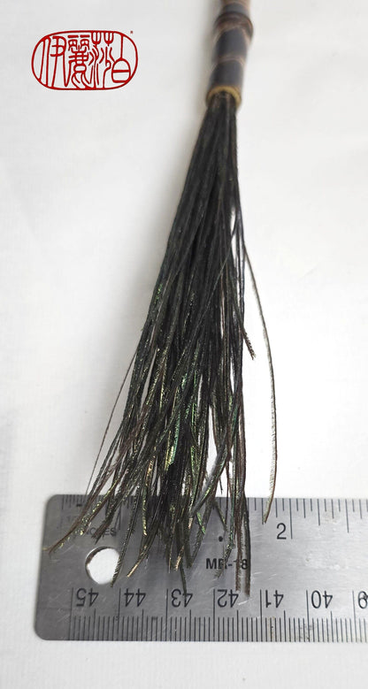 Peacock Feather Brush – Bamboo Handle Paintbrushes Elizabeth Schowachert Art