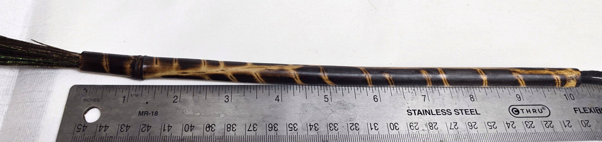 Peacock Feather Brush – Bamboo Handle Paintbrushes Elizabeth Schowachert Art