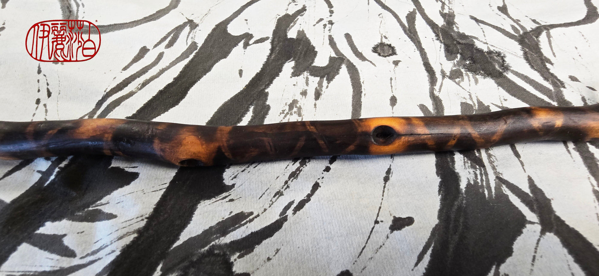 Pheasant Feather Brush with Driftwood Handle Paintbrushes Elizabeth Schowachert Art