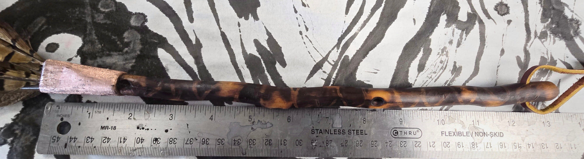 Pheasant Feather Brush with Driftwood Handle Paintbrushes Elizabeth Schowachert Art