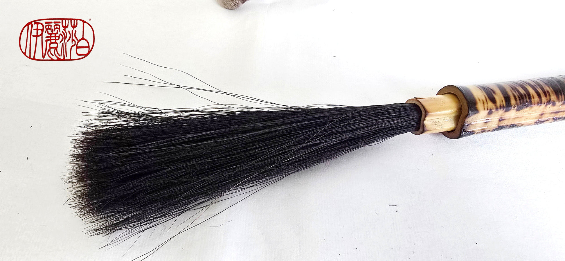Premium Black Horsehair Brush – Burned Bamboo Handle Sumi-e Paint Brush Elizabeth Schowachert Art